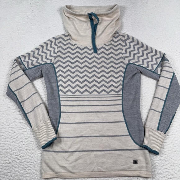 Smartwool Optic Frills Double Kint Pullover Sweater Women's Medium - Picture 2 of 11